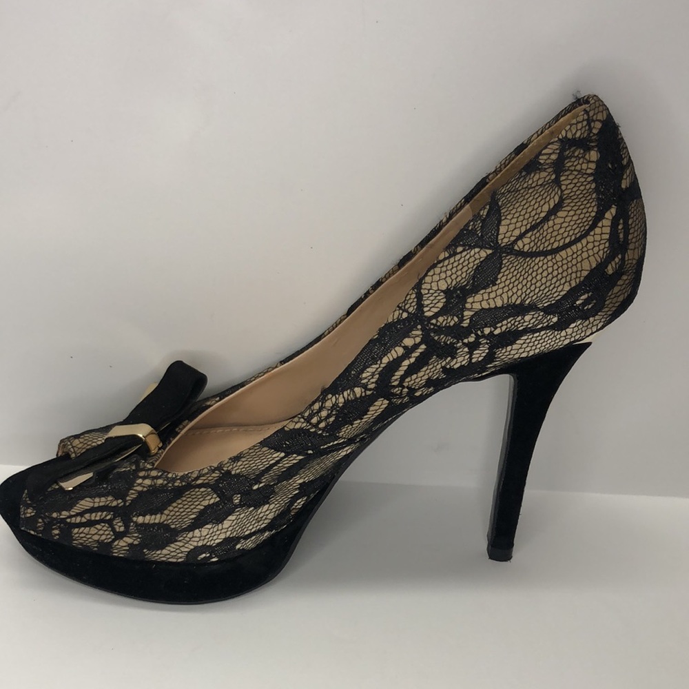 Guess Platform Stilettos Open Toe Size 9m Black &… - image 5